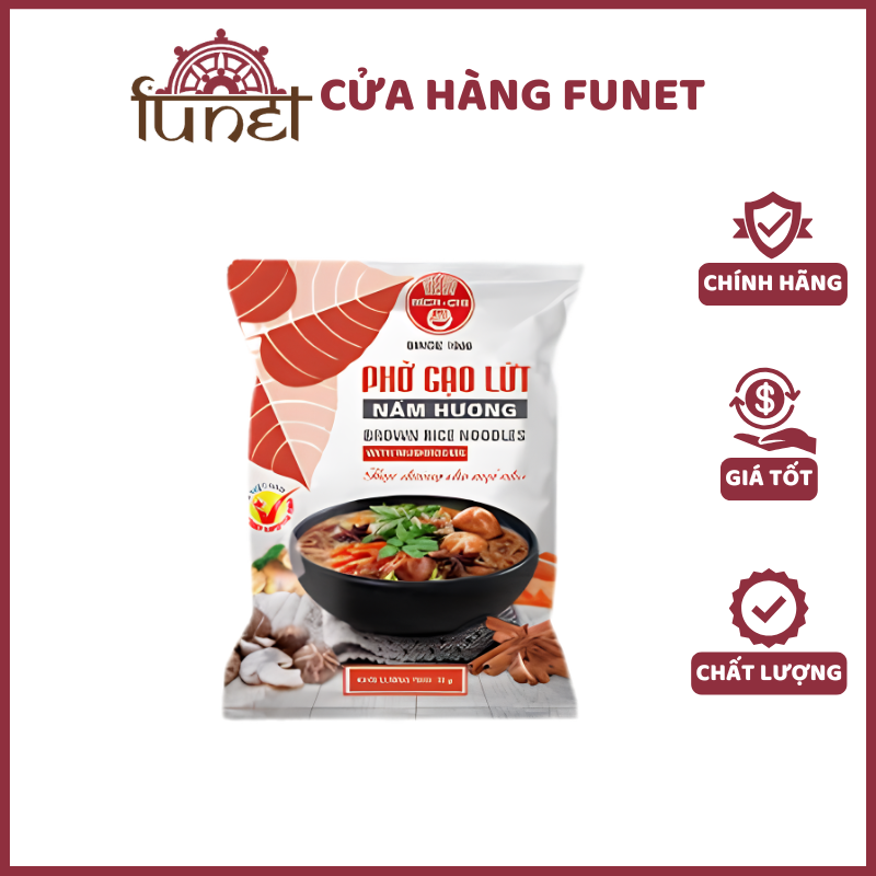 Phở Gạo Lứt Nấm Hương - Combo 10 gói x 70g