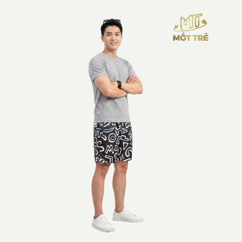 Quần Đùi Đi Biển Nam Mốt Trẻ Họa Tiết Tropical - Co Giãn 4 Chiều Size M-2XL - Ảnh 3