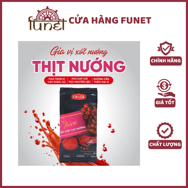 Xốt Ướp Thịt Nướng Cicook - 6 Gói x 90g - Ảnh 2