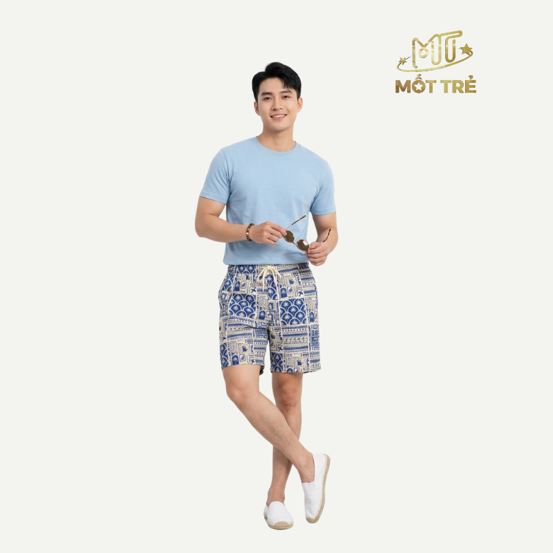 Quần Đùi Đi Biển Nam Mốt Trẻ Họa Tiết Tropical - Co Giãn 4 Chiều Size M-2XL - Ảnh 5