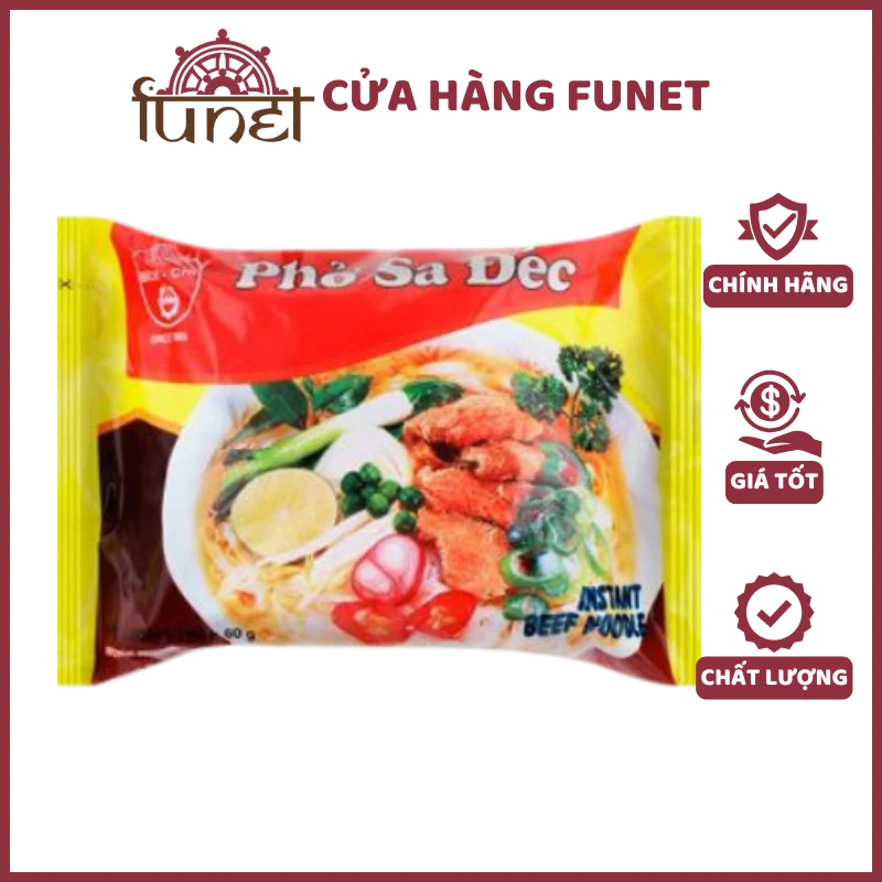 Phở Ăn Liền Sa Đéc Bích Chi Combo 10 Gói – Sợi Phở Dai Ngon Nước Lèo Đậm Chuẩn Vị