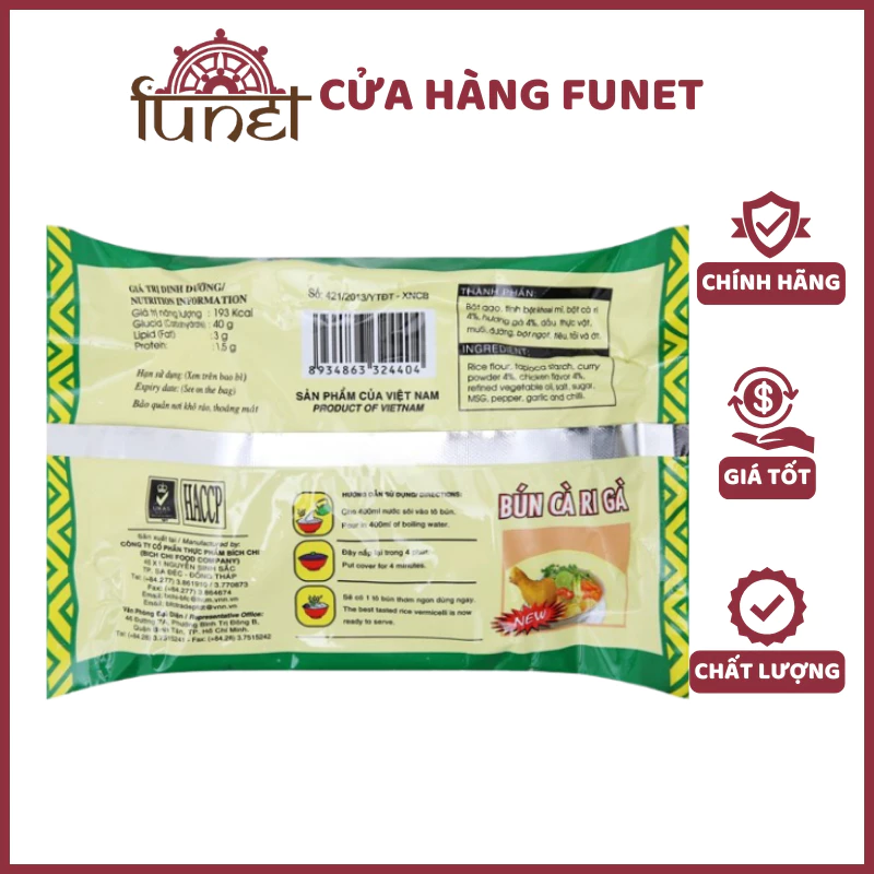 Bún Cà Ri Gà Ăn Liền Bích Chi - Thơm Ngon Khó Cưỡng - Ảnh 2
