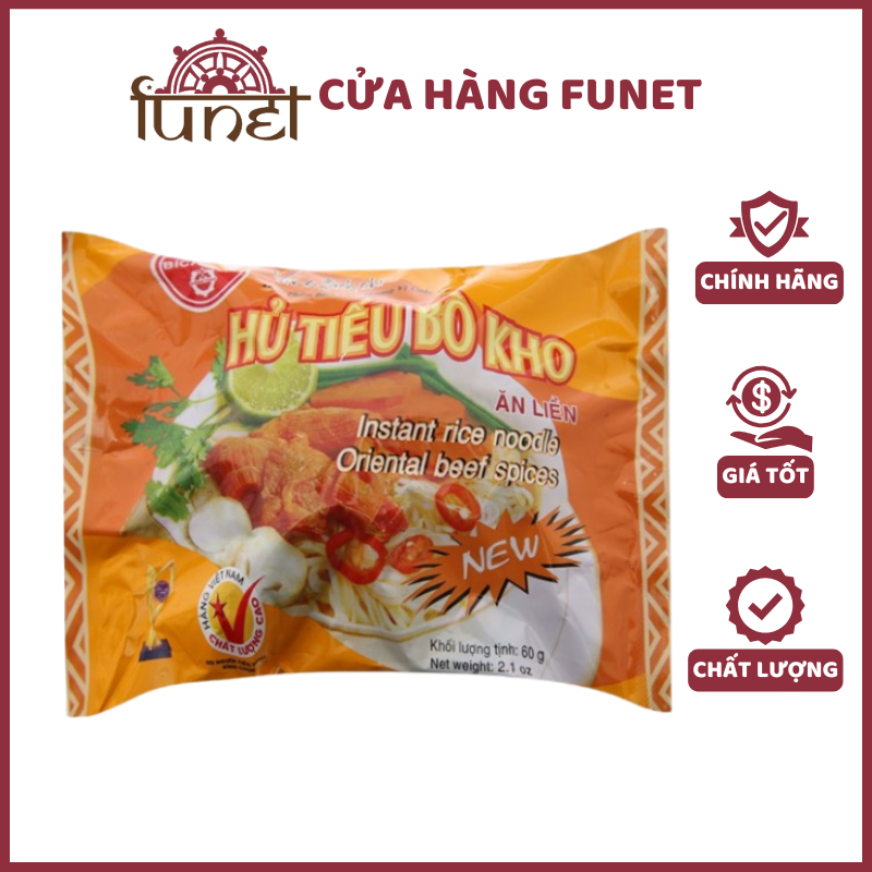 Hủ Tiếu Bò Kho Ăn Liền Bích Chi Combo 10 Gói