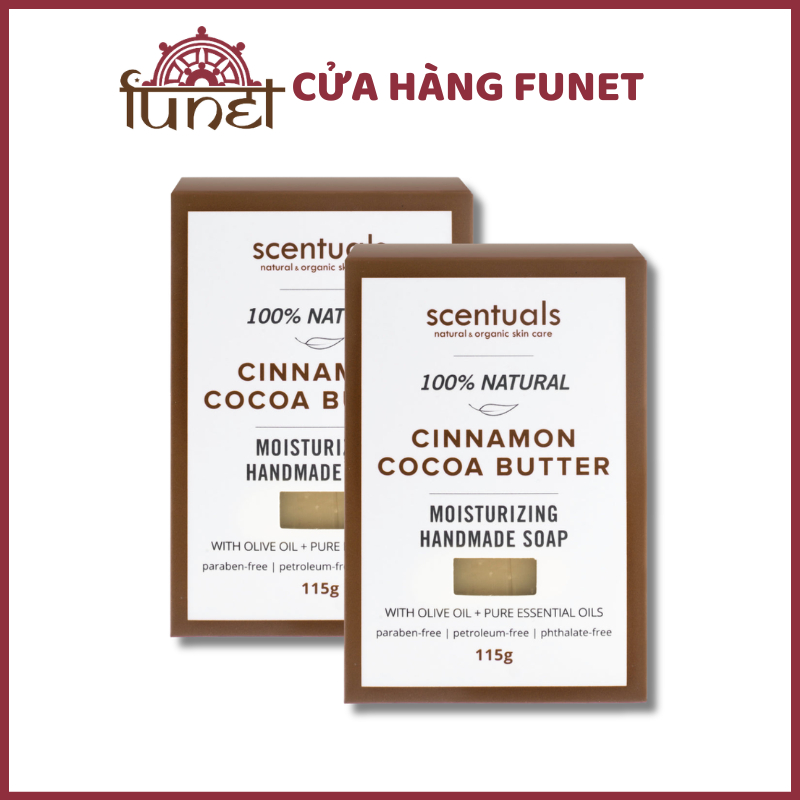 XÀ BÔNG HANDMADE SCENTUALS CINNAMON & COCOA BUTTER 115G - Ảnh 2
