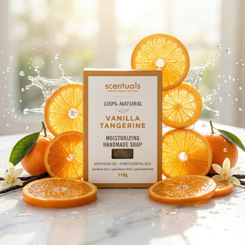 XÀ BÔNG HANDMADE SCENTUALS VANILLA TANGERINE 115G - Ảnh 5