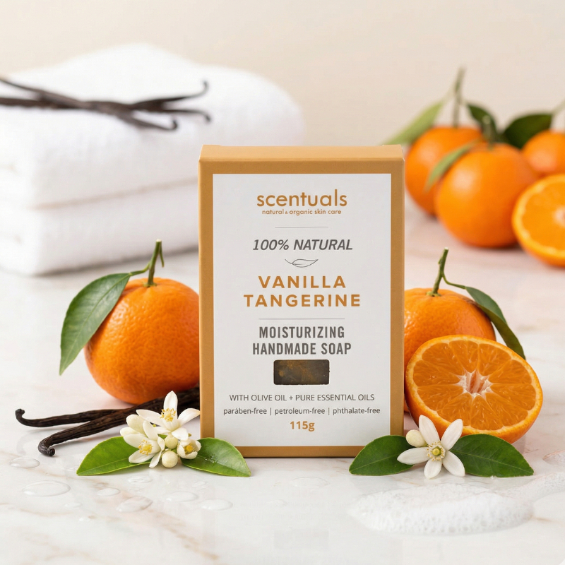 XÀ BÔNG HANDMADE SCENTUALS VANILLA TANGERINE 115G - Ảnh 2